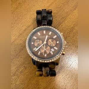 Michael Kors Oversized Rose Gold & Tortoiseshell Watch